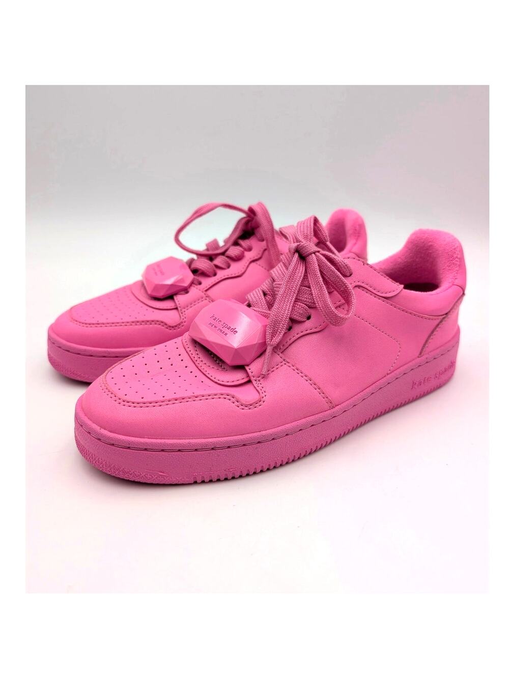 Kate Spade Bolt Gem Sneakers Shoes Lace-Up Women's Shockwave Pink Sz US6.5B EU37